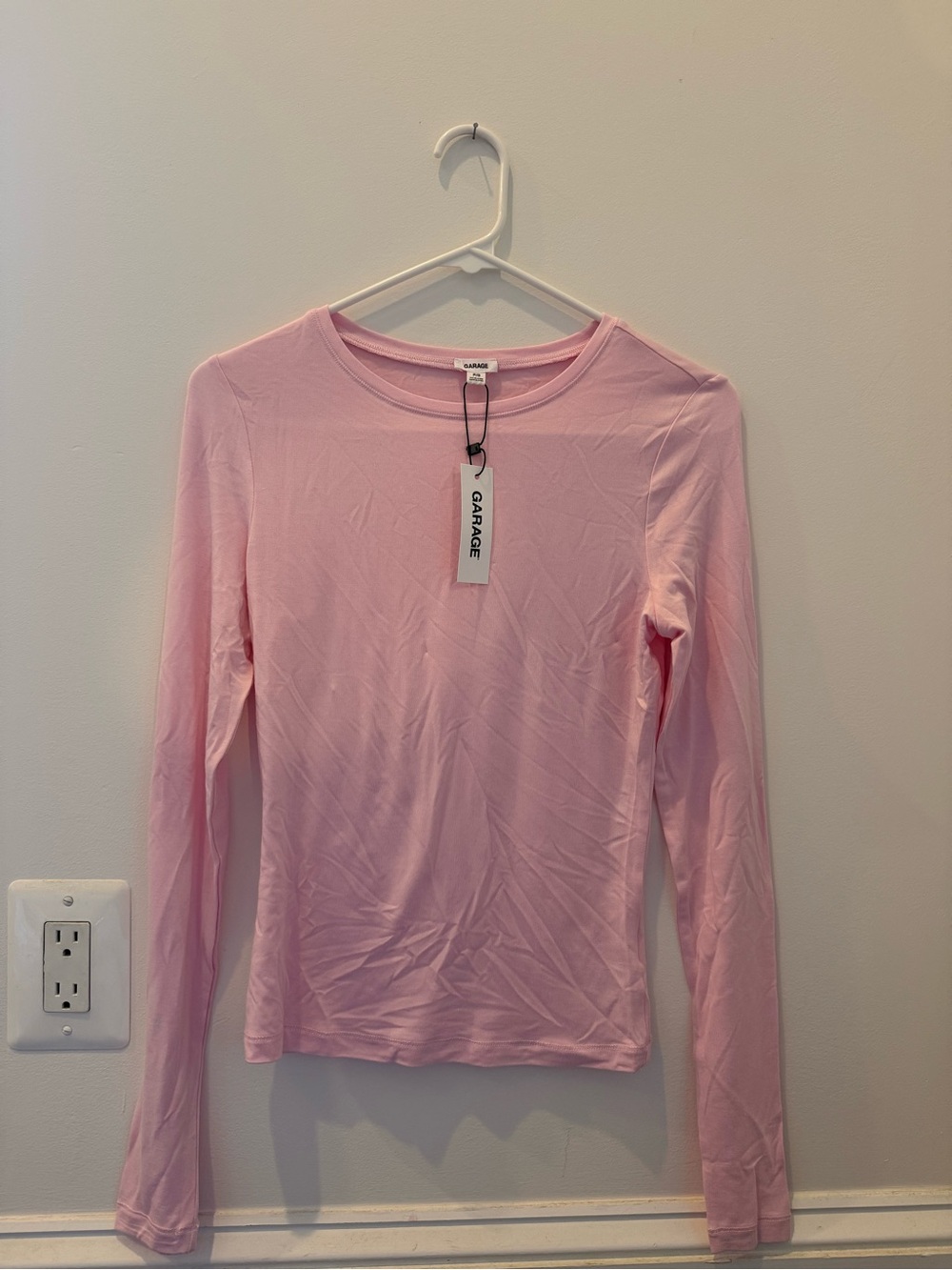 Garage Women's Long Sleeve Crewneck Top - Light Pink
